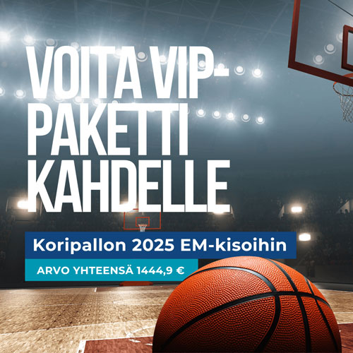 Arvonnassa VIP-paketti kahdelle koripallon EM-kisoihin