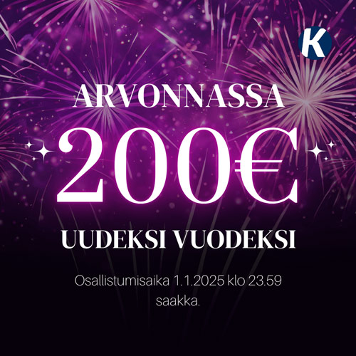 Voita 200€ uuden vuoden rahaa